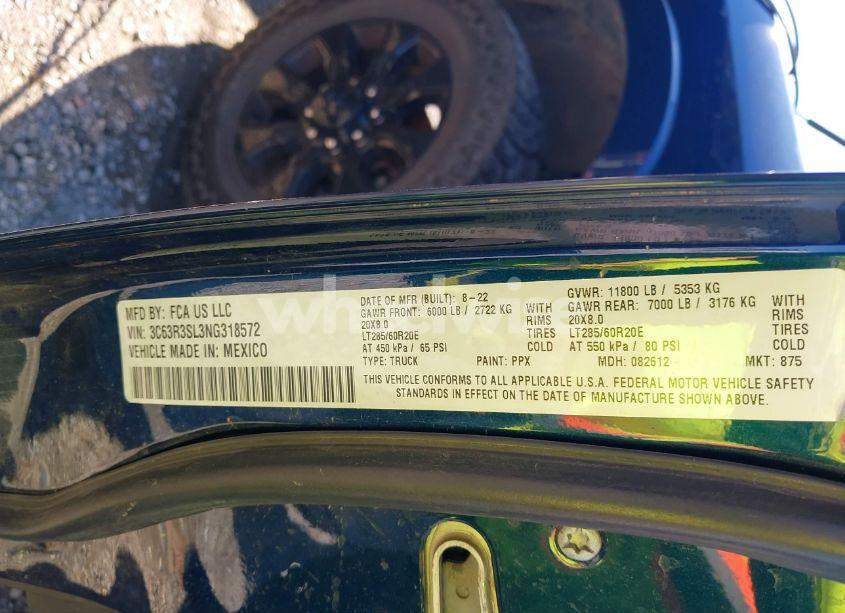 Photo 8 of 2022 Ram 3500 LIMITED 4X4 6'4 BOX (VIN 3C63R3SL3NG318572)