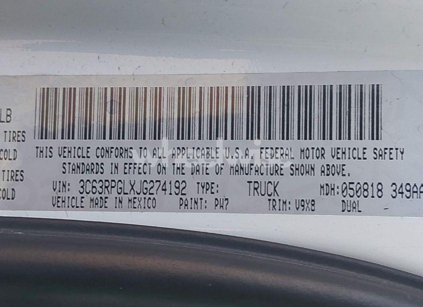 Photo 8 of 2018 Ram 3500 TRADESMAN (VIN 3C63RPGLXJG274192)