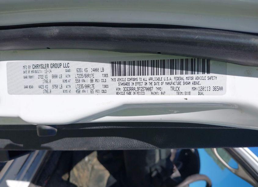 Photo 8 of 2015 Ram 3500 TRADESMAN (VIN 3C63RRAL9FG570087)