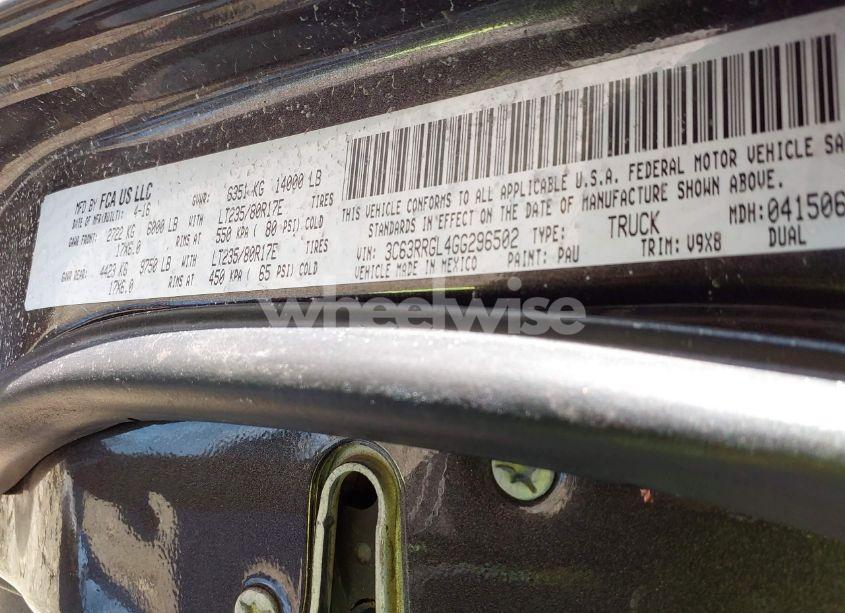 Photo 8 of 2016 Ram 3500 TRADESMAN (VIN 3C63RRGL4GG296502)