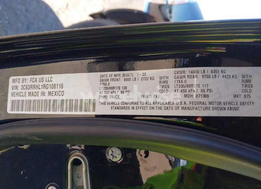 Photo 8 of 2024 Ram 3500 BIG HORN 4X4 8' BOX (VIN 3C63RRHL1RG108116)