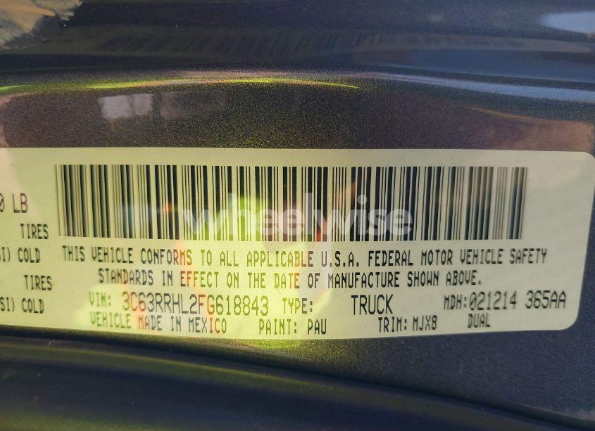 Photo 8 of 2015 Ram 3500 BIG HORN (VIN 3C63RRHL2FG618843)