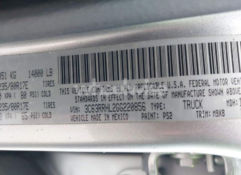 Photo 8 of 2016 Ram 3500 BIG HORN (VIN 3C63RRHL2GG220856)