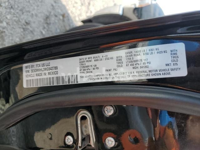 Photo 5 of 2021 RAM 3500 BIG HORN (VIN 3C63RRHL3MG642789)