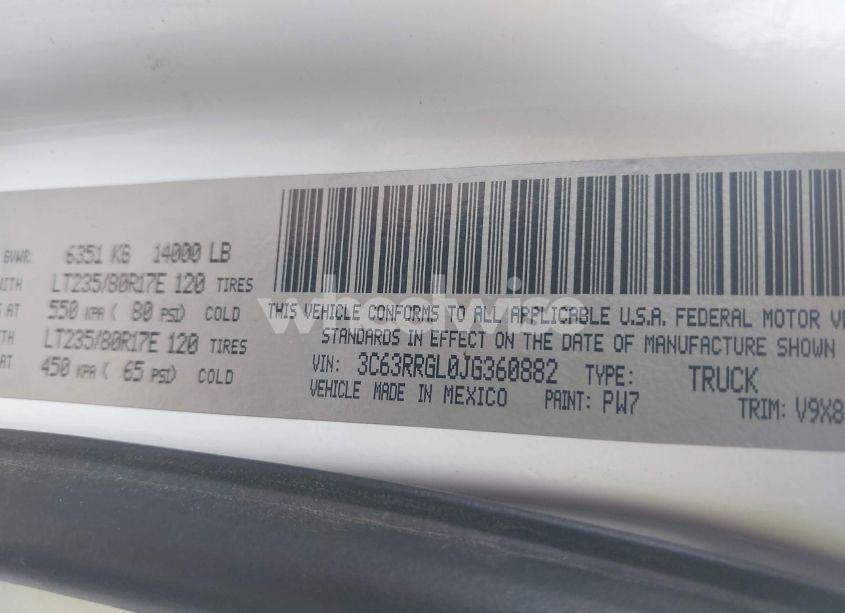 Photo 8 of 2018 Ram 3500 LARAMIE 4X4 8' BOX (VIN 3C63RRJL1JG155032)