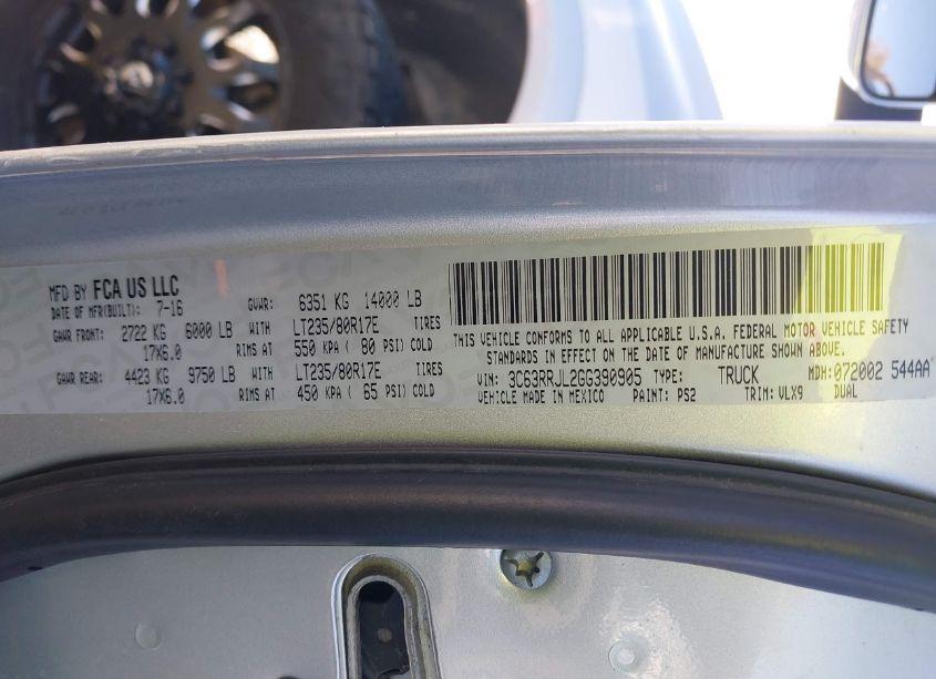 Photo 8 of 2016 Ram 3500 LARAMIE (VIN 3C63RRJL2GG390905)