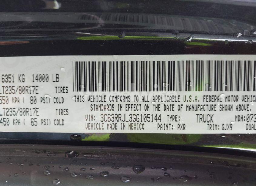 Photo 8 of 2016 Ram 3500 LARAMIE (VIN 3C63RRJL3GG105144)