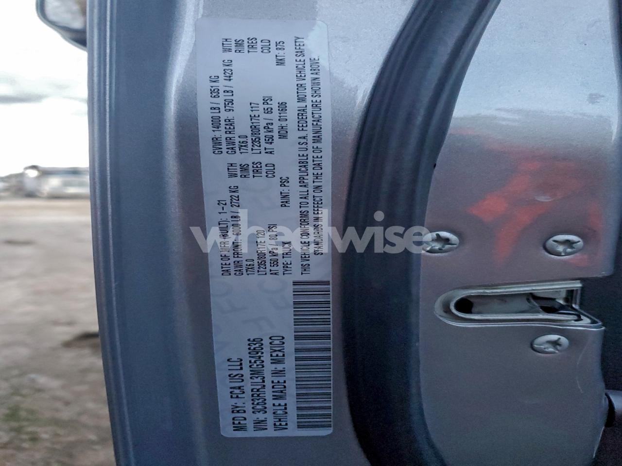 Photo 14 of 2021 RAM 3500 LARAMIE (VIN 3C63RRJL3MG549636)