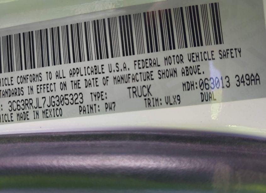 Photo 8 of 2018 Ram 3500 LARAMIE 4X4 8' BOX (VIN 3C63RRJL7JG305323)