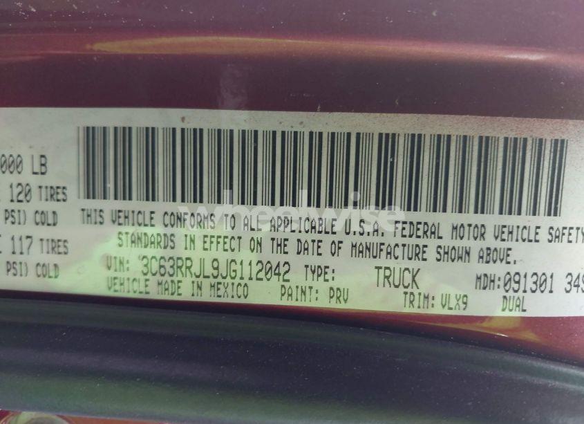 Photo 9 of 2018 Ram 3500 LARAMIE 4X4 8' BOX (VIN 3C63RRJL9JG112042)