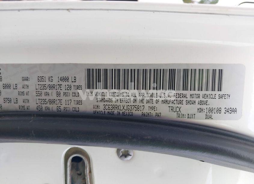 Photo 8 of 2018 Ram 3500 (VIN 3C63RRKLXJG375817)