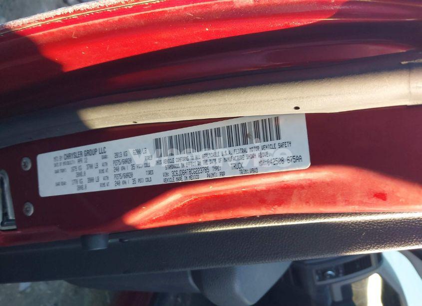 Photo 9 of 2012 Ram 1500 ST (VIN 3C6JD6AT8CG223785)