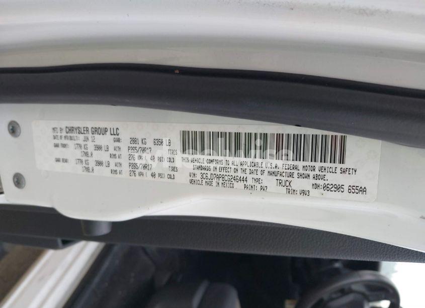 Photo 9 of 2012 Ram 1500 ST (VIN 3C6JD7AP8CG246444)