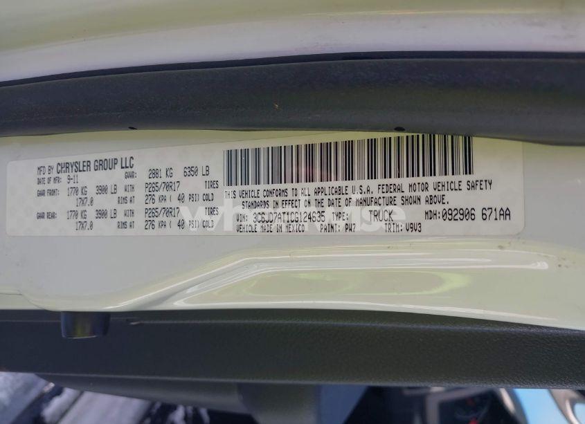 Photo 9 of 2012 Ram 1500 ST (VIN 3C6JD7AT1CG124635)