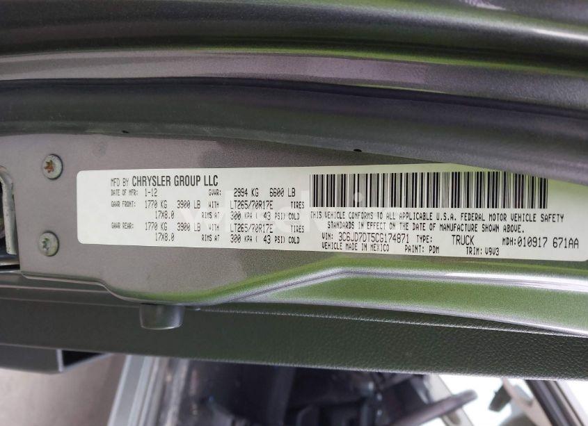 Photo 9 of 2012 Ram 1500 ST (VIN 3C6JD7DT5CG174871)