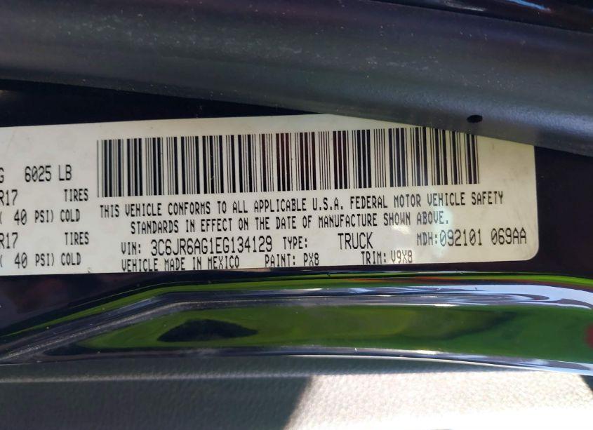 Photo 9 of 2014 Ram 1500 TRADESMAN (VIN 3C6JR6AG1EG134129)