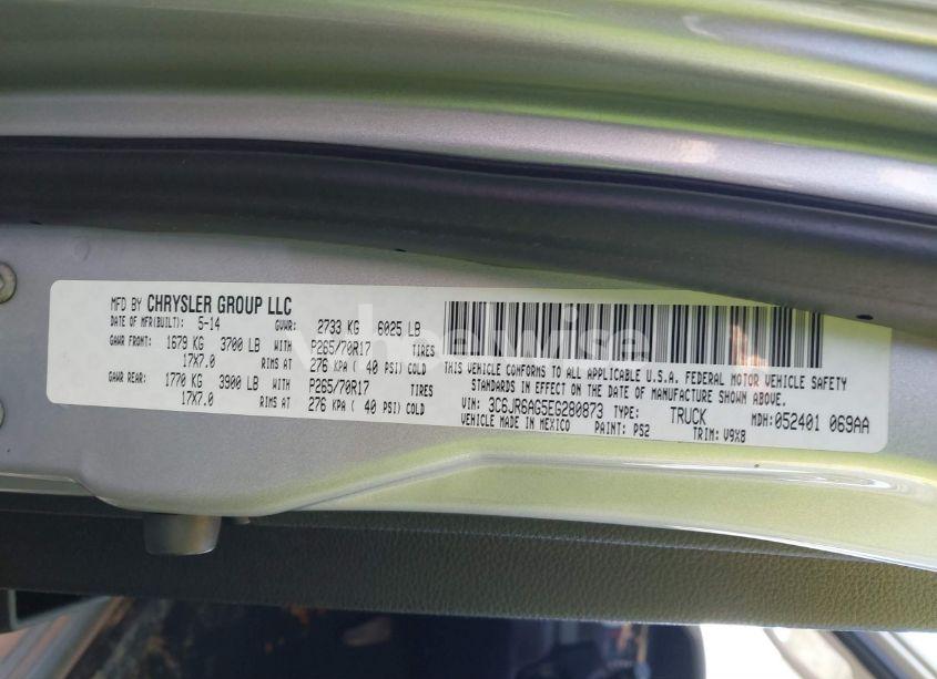 Photo 9 of 2014 Ram 1500 TRADESMAN (VIN 3C6JR6AG5EG280873)