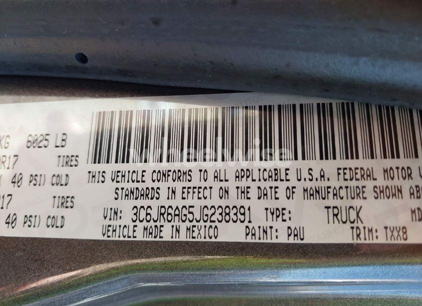 Photo 9 of 2018 Ram 1500 TRADESMAN 4X2 6'4 BOX (VIN 3C6JR6AG5JG238391)
