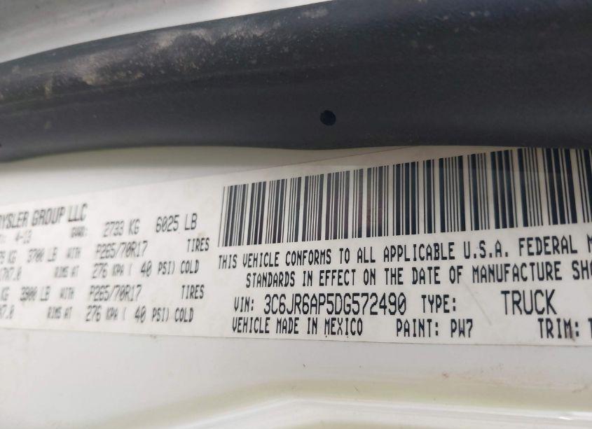 Photo 8 of 2013 Ram 1500 TRADESMAN (VIN 3C6JR6AP5DG572490)