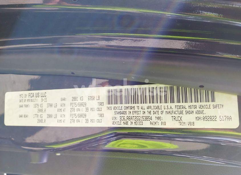 Photo 9 of 2016 Ram 1500 EXPRESS (VIN 3C6JR6AT2GG153854)