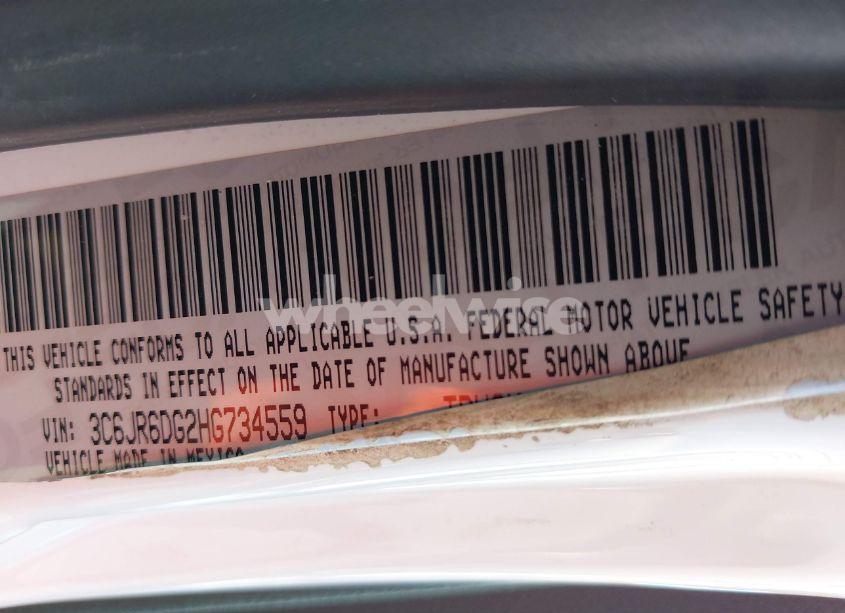 Photo 9 of 2017 Ram 1500 TRADESMAN 4X2 8' BOX (VIN 3C6JR6DG2HG734559)