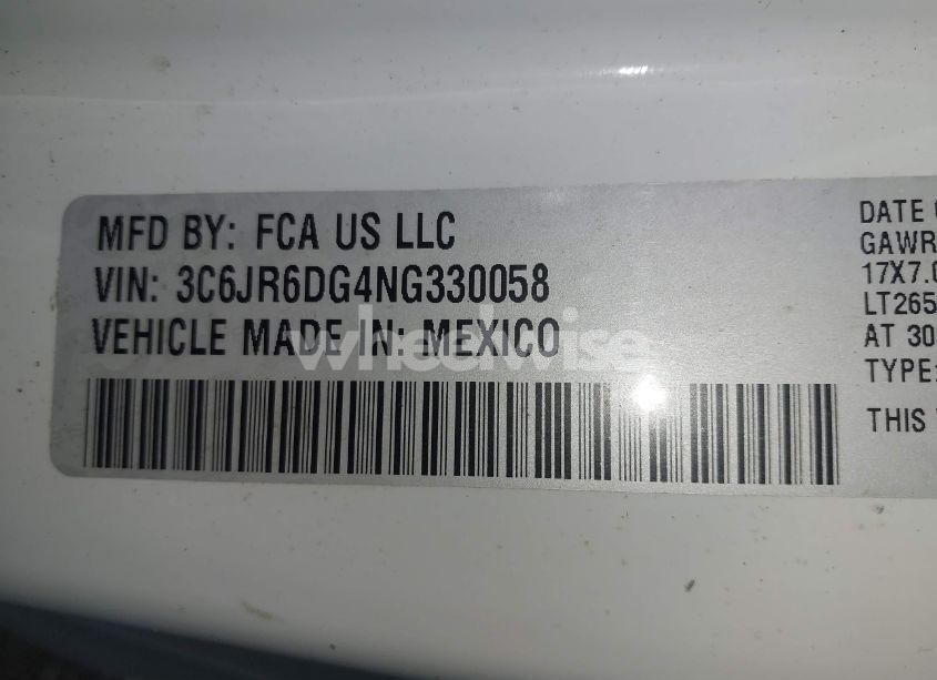 Photo 9 of 2022 Ram 1500 CLASSIC TRADESMAN 4X2 8' BOX (VIN 3C6JR6DG4NG330058)