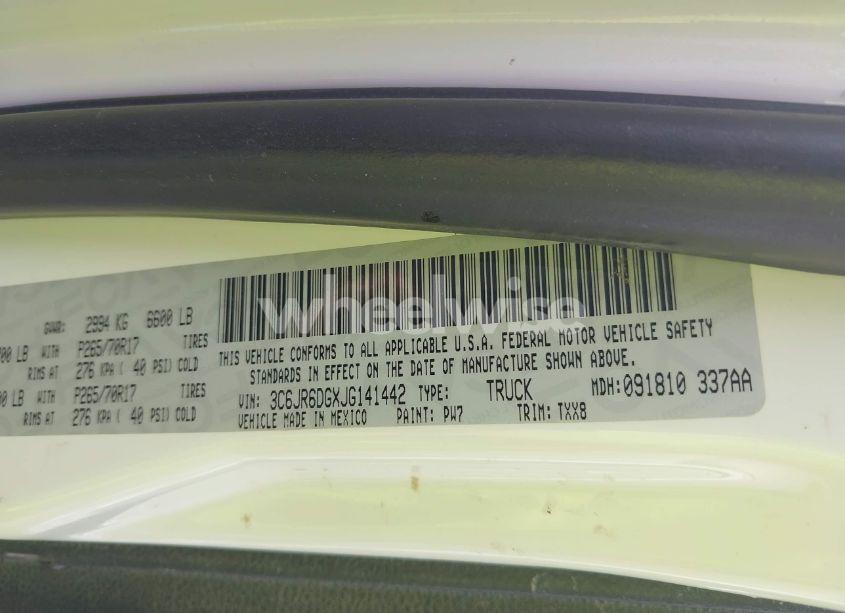 Photo 9 of 2018 Ram 1500 TRADESMAN 4X2 8' BOX (VIN 3C6JR6DGXJG141442)