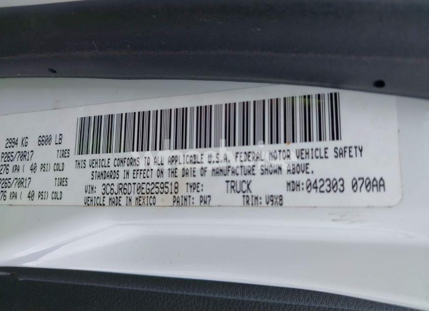 Photo 9 of 2014 Ram 1500 TRADESMAN (VIN 3C6JR6DT0EG259518)