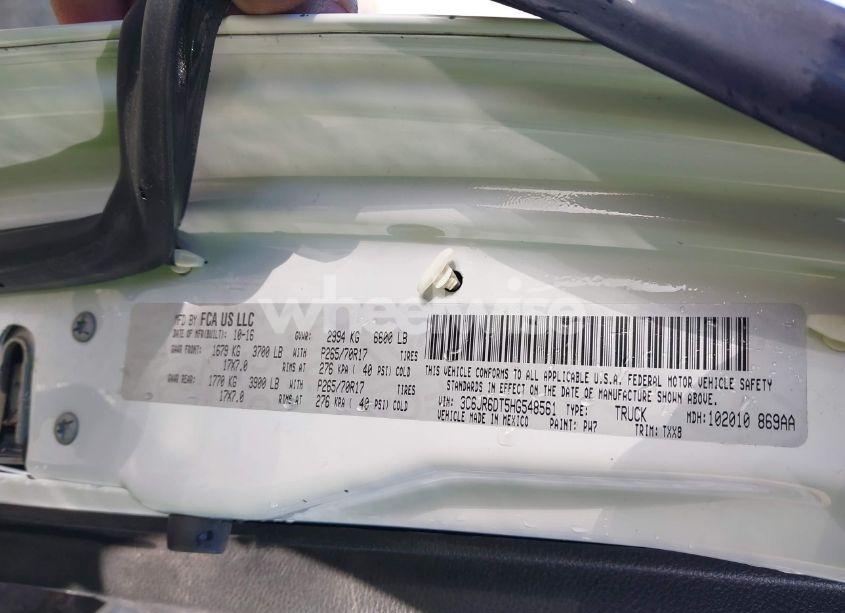 Photo 9 of 2017 Ram 1500 TRADESMAN 4X2 8' BOX (VIN 3C6JR6DT5HG548561)