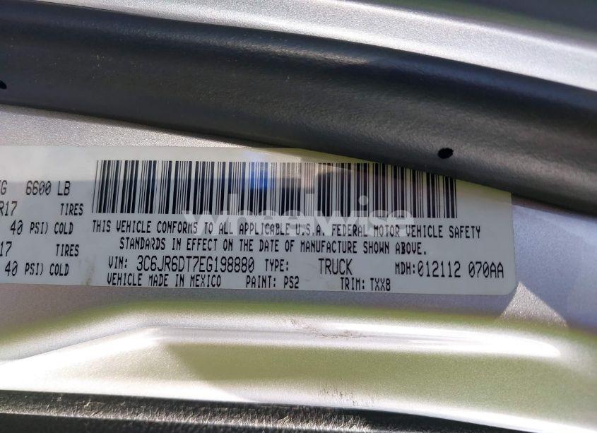 Photo 9 of 2014 Ram 1500 TRADESMAN (VIN 3C6JR6DT7EG198880)