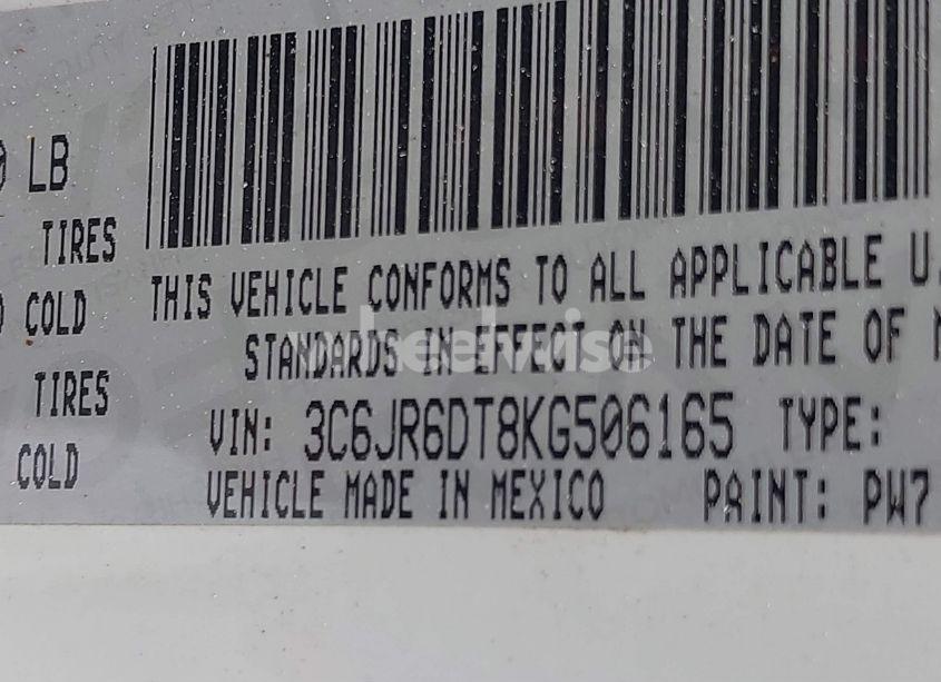 Photo 9 of 2019 Ram 1500 CLASSIC TRADESMAN 4X2 8' BOX (VIN 3C6JR6DT8KG506165)