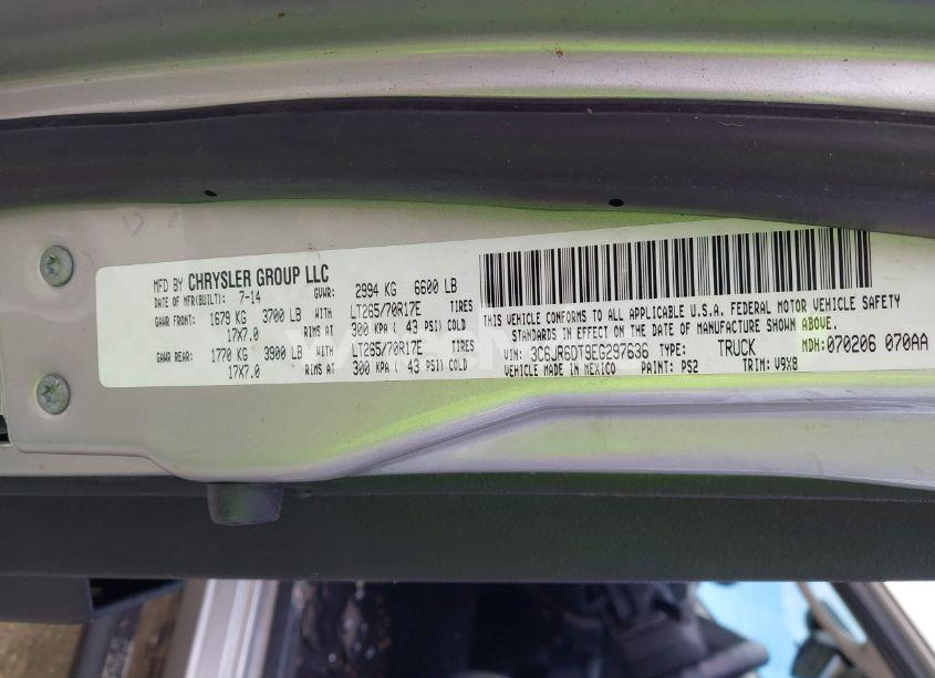 Photo 9 of 2014 Ram 1500 TRADESMAN (VIN 3C6JR6DT9EG297636)