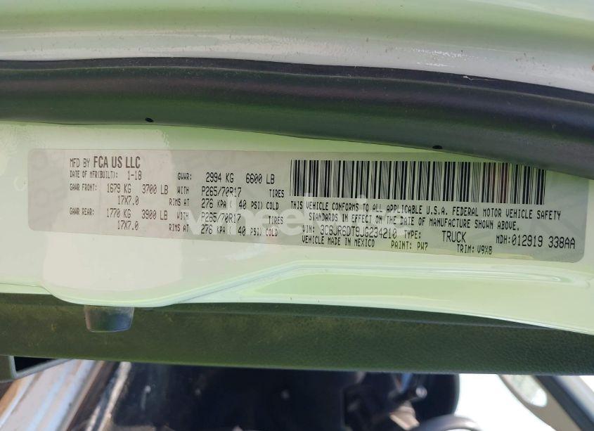 Photo 9 of 2018 Ram 1500 TRADESMAN 4X2 8' BOX (VIN 3C6JR6DT9JG234210)