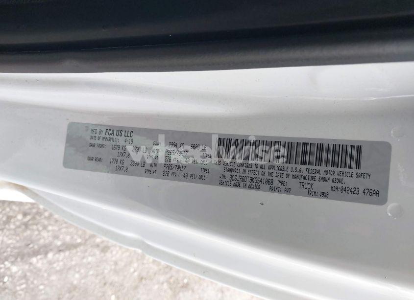 Photo 9 of 2019 Ram 1500 CLASSIC TRADESMAN 4X2 8' BOX (VIN 3C6JR6DT9KG541068)