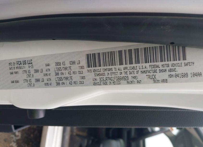 Photo 9 of 2015 Ram 1500 TRADESMAN (VIN 3C6JR7AG1FG660929)