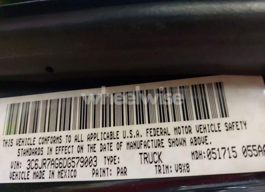 Photo 9 of 2013 Ram 1500 TRADESMAN (VIN 3C6JR7AG6DG579003)