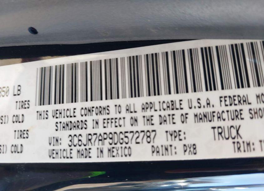 Photo 9 of 2013 Ram 1500 TRADESMAN (VIN 3C6JR7AP9DG572787)