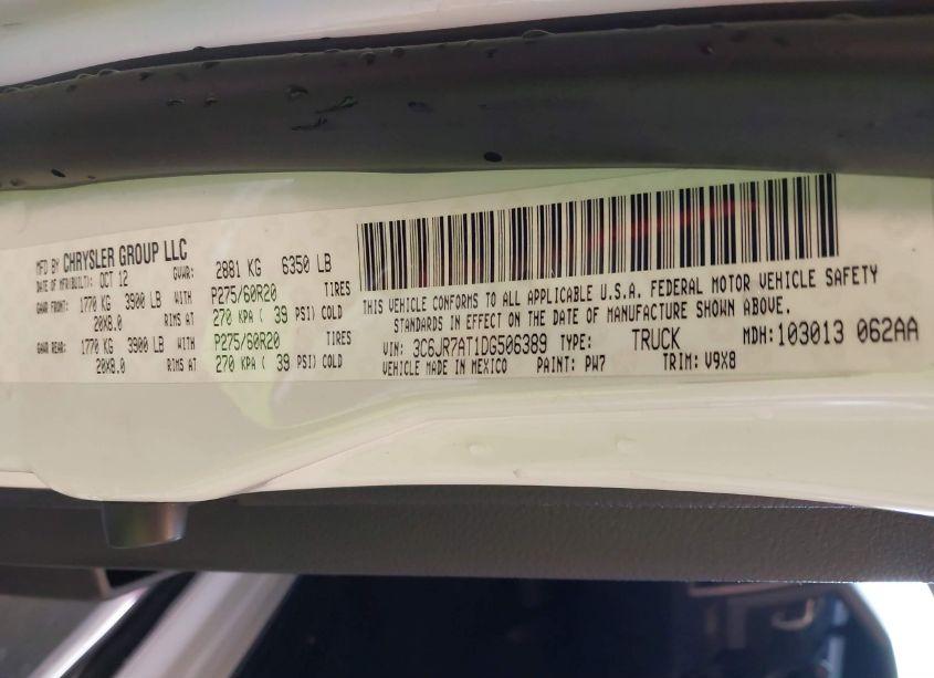 Photo 9 of 2013 Ram 1500 EXPRESS (VIN 3C6JR7AT1DG506389)