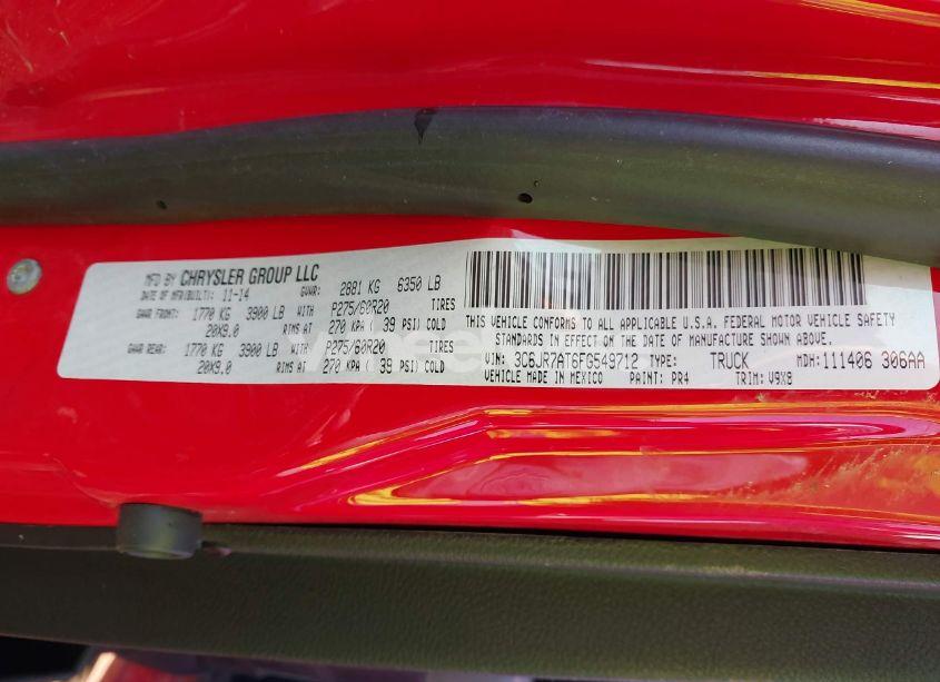 Photo 9 of 2015 Ram 1500 EXPRESS (VIN 3C6JR7AT6FG549712)