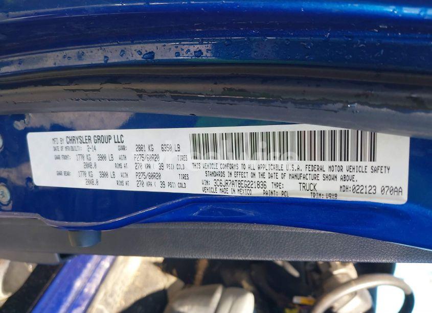 Photo 9 of 2014 Ram 1500 EXPRESS (VIN 3C6JR7AT8EG221836)