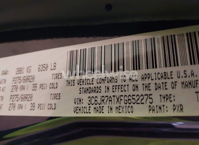 Photo 9 of 2015 Ram 1500 EXPRESS (VIN 3C6JR7ATXFG652275)
