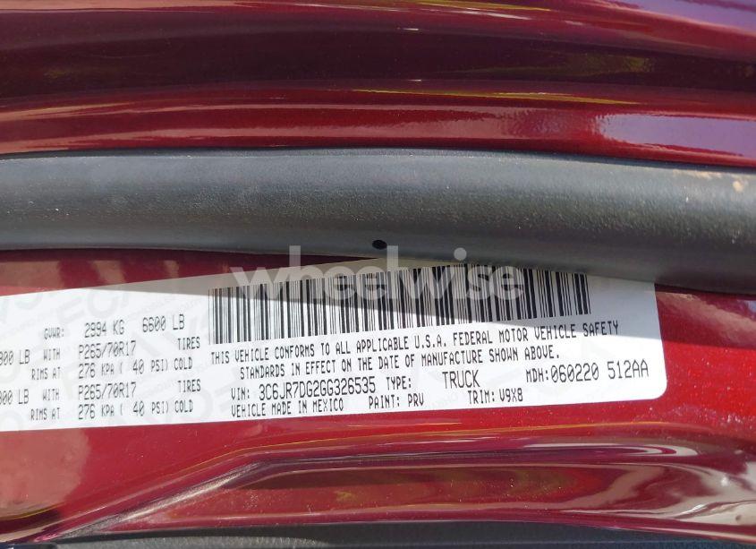 Photo 9 of 2016 Ram 1500 TRADESMAN (VIN 3C6JR7DG2GG326535)