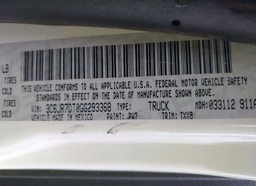 Photo 9 of 2016 Ram 1500 TRADESMAN (VIN 3C6JR7DT0GG293368)