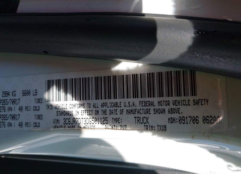 Photo 9 of 2013 Ram 1500 TRADESMAN (VIN 3C6JR7DT3DG501125)