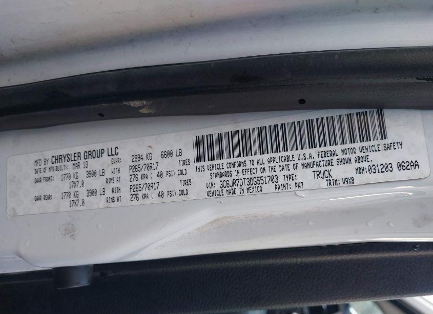 Photo 9 of 2013 Ram 1500 TRADESMAN (VIN 3C6JR7DT3DG551703)