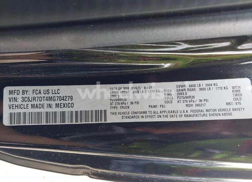 Photo 9 of 2021 Ram 1500 CLASSIC (VIN 3C6JR7DT4MG704279)