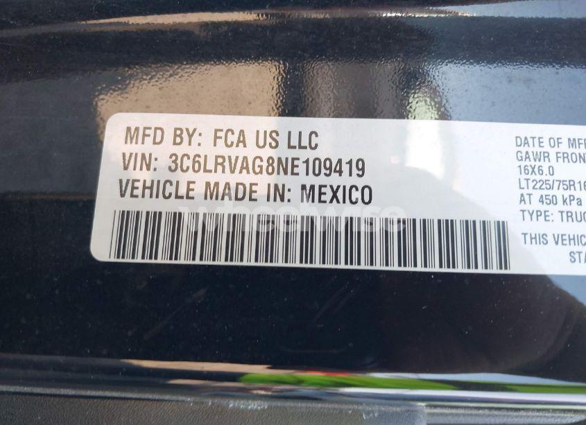 Photo 8 of 2022 Ram Promaster 1500 LOW ROOF 136 WB (VIN 3C6LRVAG8NE109419)