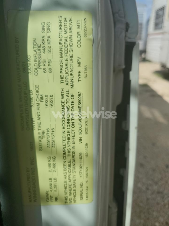 Photo 10 of 2021 RAM PROMASTER 1500 1500 HIGH (VIN 3C6LRVBG9ME569282)