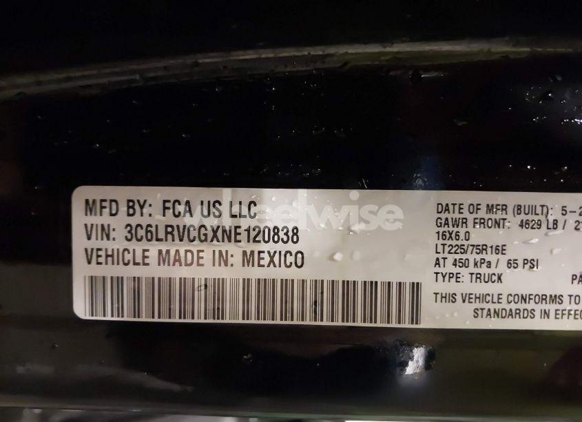 Photo 9 of 2022 Ram Promaster 2500 HIGH ROOF 136 WB (VIN 3C6LRVCGXNE120838)
