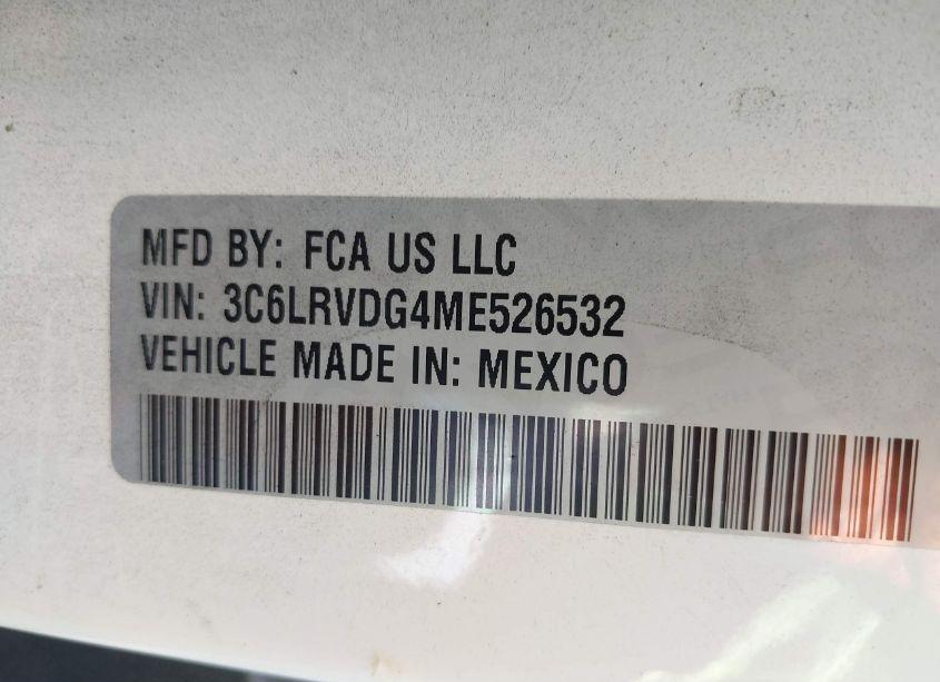 Photo 9 of 2021 Ram Promaster 2500 HIGH ROOF 159 WB (VIN 3C6LRVDG4ME526532)